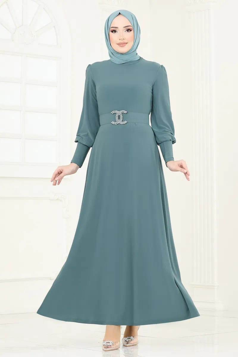 فستان مع حزام كود 2575MEY846